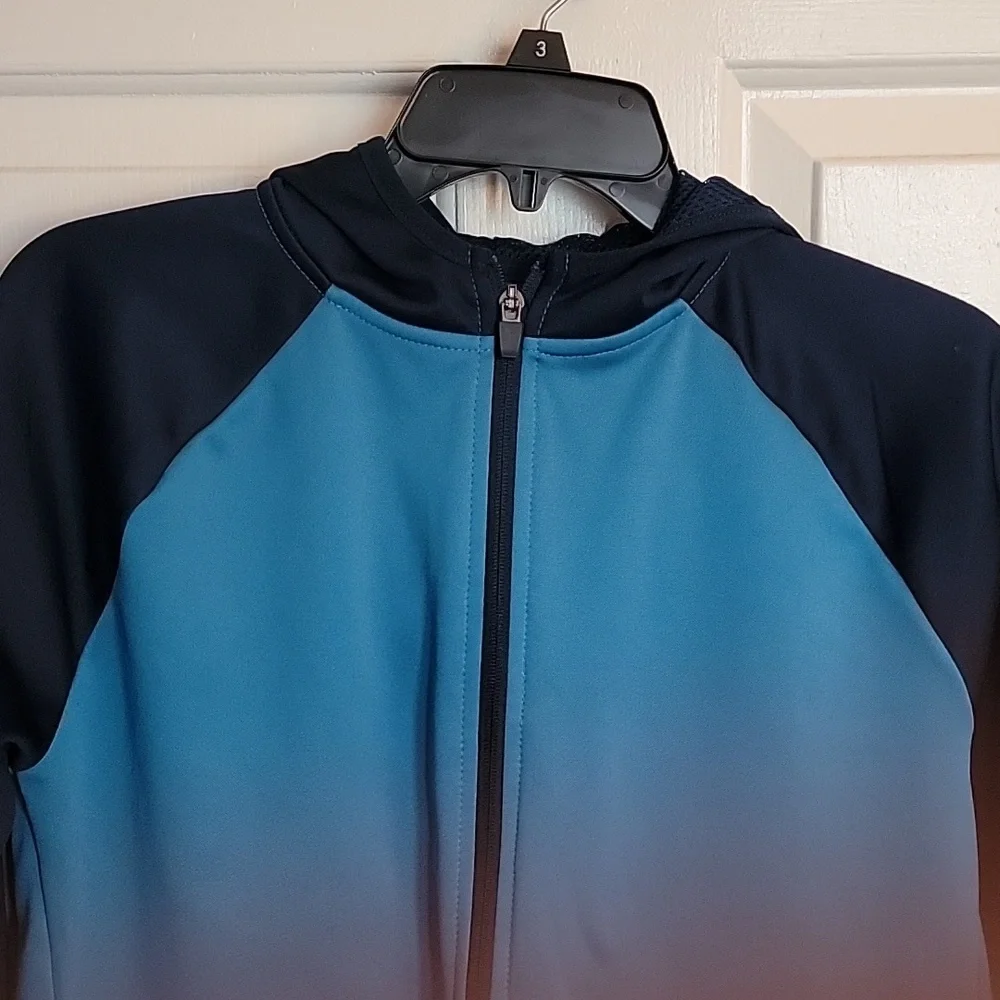 Xersion, boys large (14-16) long sleeved jacket with front zipper and hood.